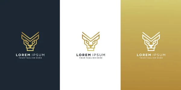 Çizgi logo dizaynlı aslan