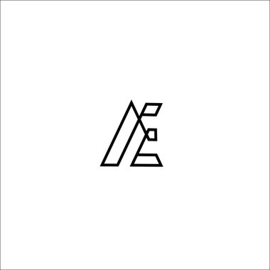 AE A E soyut harf logo vektör tasarımı