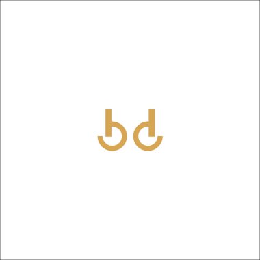 BD B D Harf Logo Tasarım Vektörü