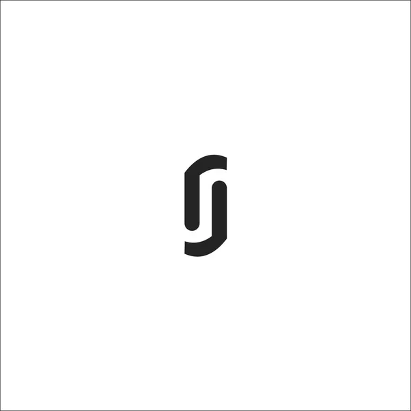 創造的な現代とSj手紙のロゴデザイン — ストックベクタ