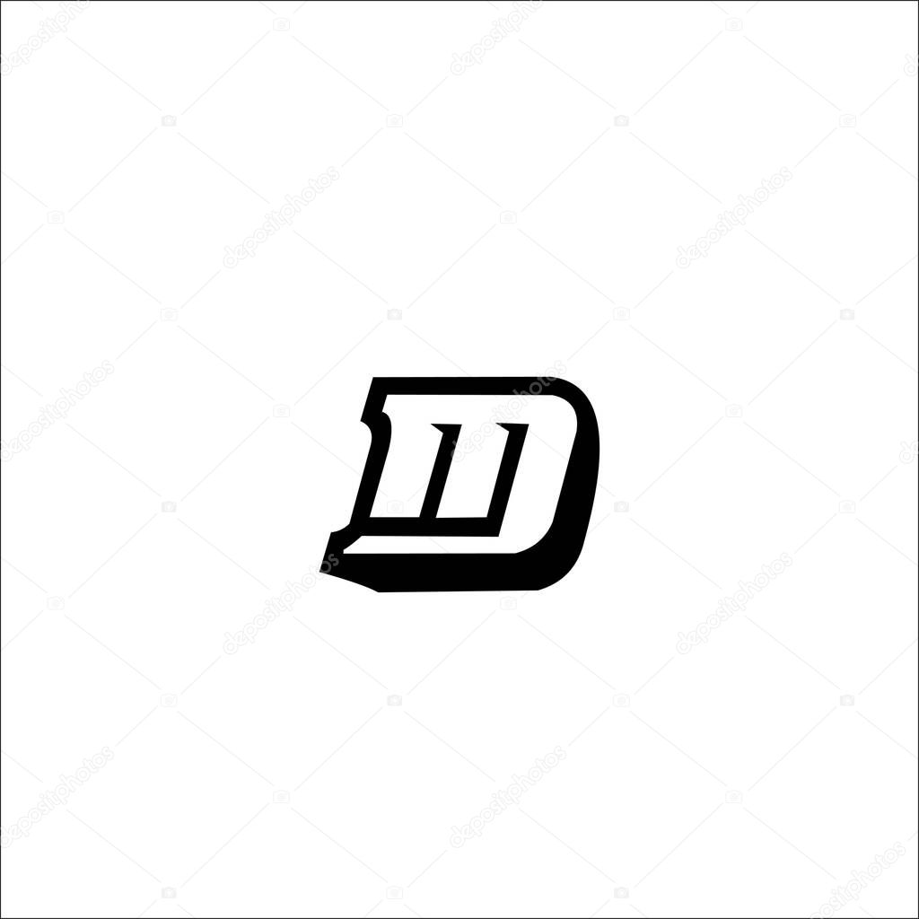 DM D M initial logo design vector