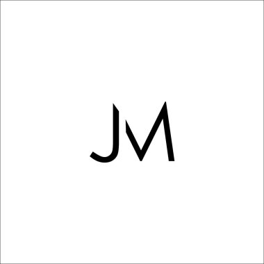 JM, J M ilk harf logosu tasarımı
