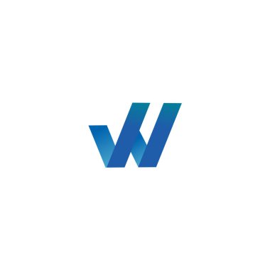 W Logo Tasarımı Modern Vektör