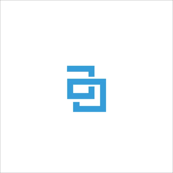 Ursprunglig Square Inramad Letter Logo Design — Stock vektor