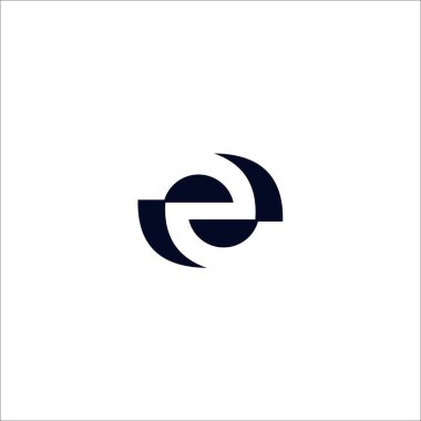 E Harfi Logo Tasarım Vektörü