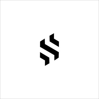 HS SH Harf Logo Tasarım Vektörü