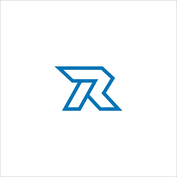 Brev Blå Logodesign — Stock vektor