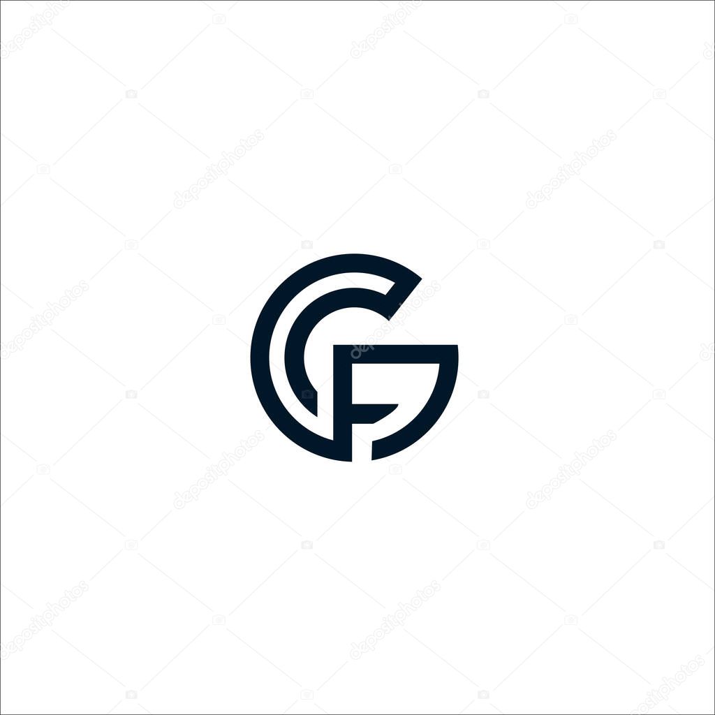 FG or GF letters logo design