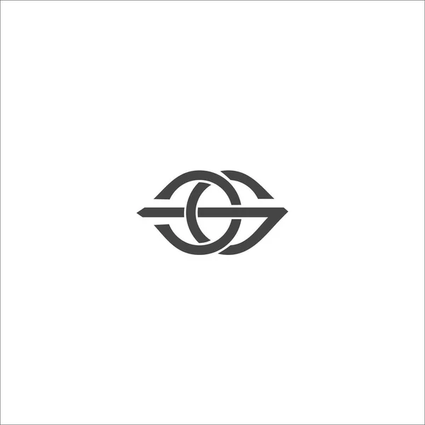 Eg文字ロゴデザインテンプレート — ストックベクタ
