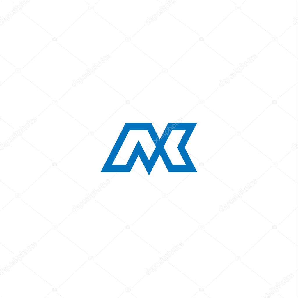 MK M K initial logo design template