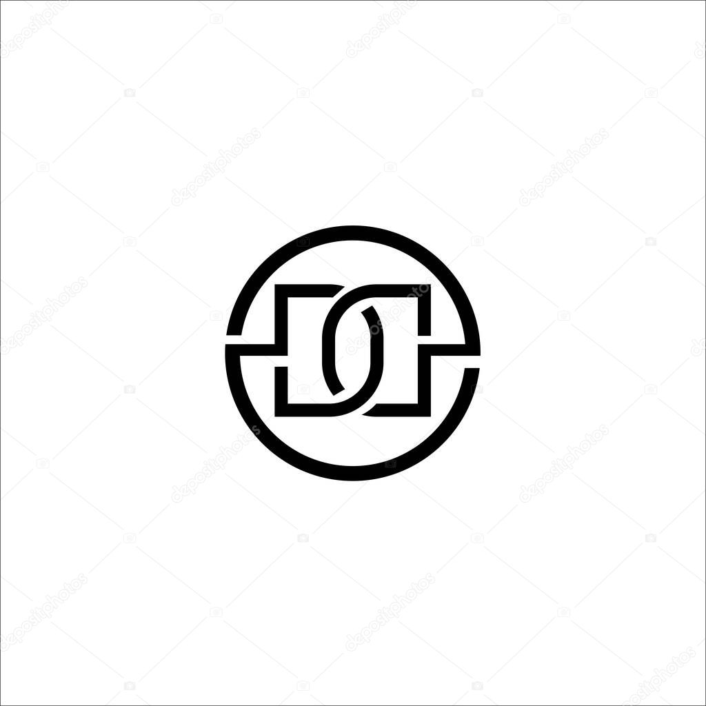 DD Circle Letters Logo Design Template