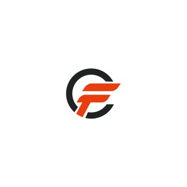 FC CF Harf Logo Tasarım Vektörü