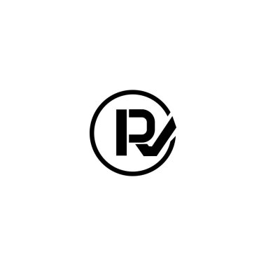 Karavan R V Harf Logosu Tasarımı