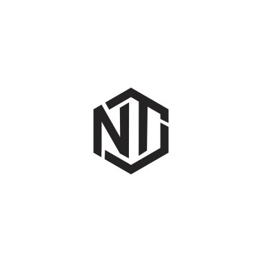 NT harfi logo şablonu tasarımı
