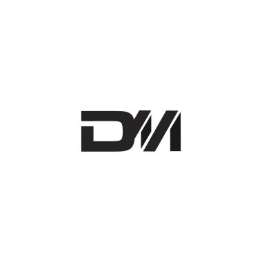 DM logosu ilk harf dizayn şablonu