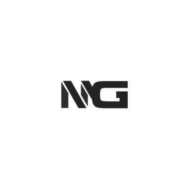 MG M G logosu ilk harf dizayn şablonu