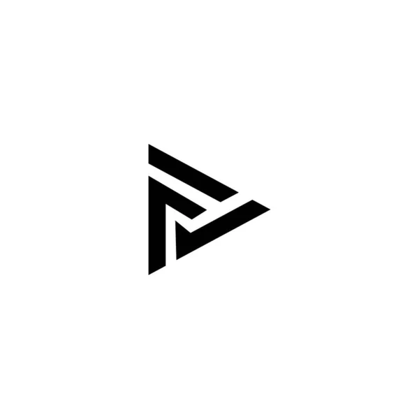 Una Lettera Logo Modello Design — Vettoriale Stock