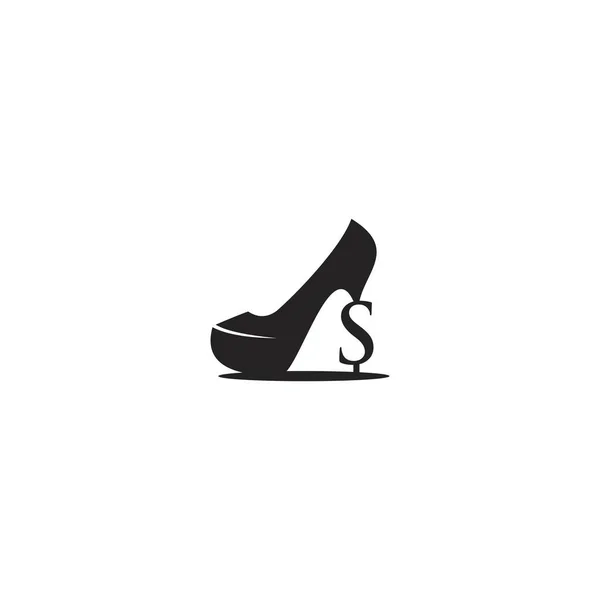 Женская Обувь Шаблон Логотипа — стоковый вектор