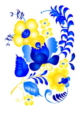 Sarı ile mavi çiçekler