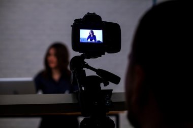 Sahne arkasında video studio.