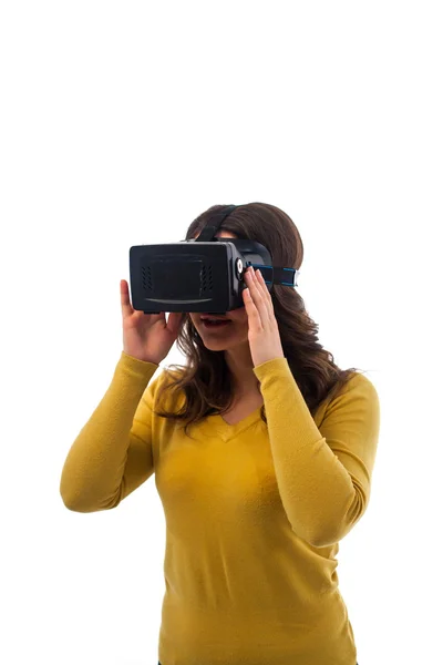 Mujer en gafas de realidad visual —  Fotos de Stock