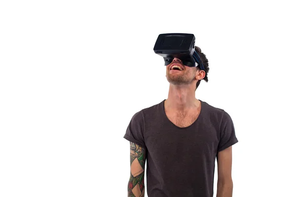 Ο άνθρωπος στα γυαλιά εικονικής πραγματικότητας — Φωτογραφία Αρχείου