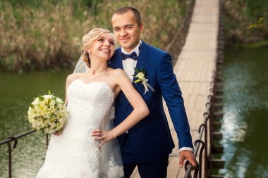 Güzel çift nehir köprüsü