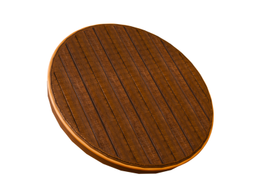 Siyah arkaplandaki yuvarlak ahşap tahta, 3 boyutlu..