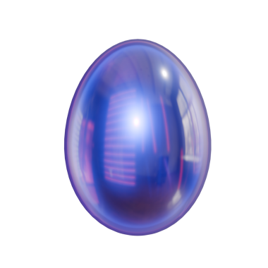 3 boyutlu görüntüleme. mavi arkaplanda yansımalı kristal küre