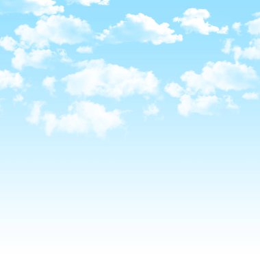 Bulutlu mavi gökyüzü