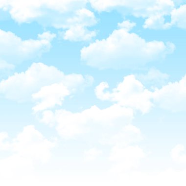 Beyaz arka plan ile mavi gökyüzü