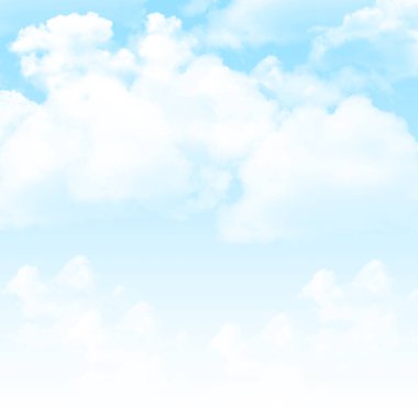 Mavi gökyüzü arkaplanındaki bulutlar