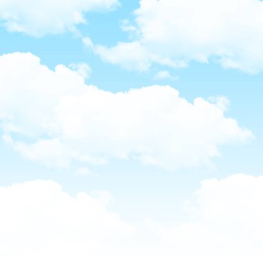 Beyaz bulutlu mavi gökyüzü arkaplanı