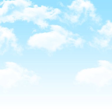 Bulutlu mavi gökyüzü, yumuşak beyaz