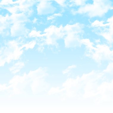 Beyaz bulutlu mavi gökyüzü arkaplanı. Gökyüzü ve bulutlar. Bulutlu gökyüzü