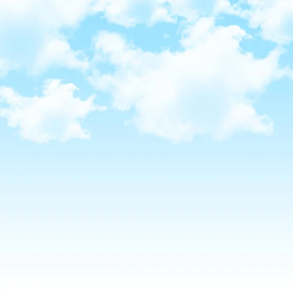 Bulut arkaplanlı mavi gökyüzü, vektör çizimi, eps