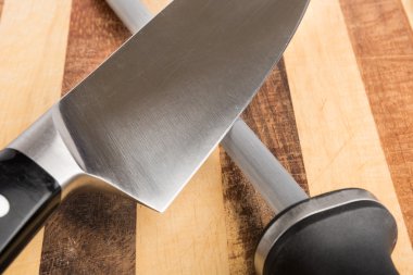 Bıçak closeup keskinleştirme