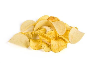 Patates cipsi yığını. İzole