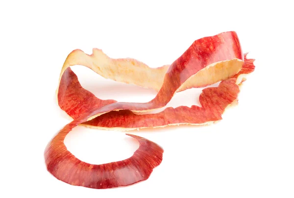 Long apple peel isolated