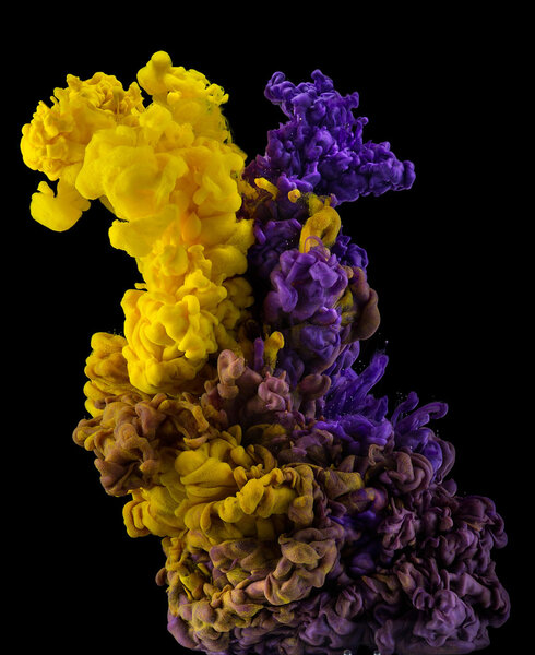 Colorful paint in water