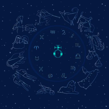 Astrolojik arka plan.