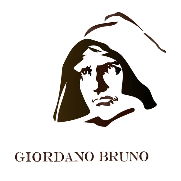 Salvia Giordano Bruno . — Vettoriale Stock