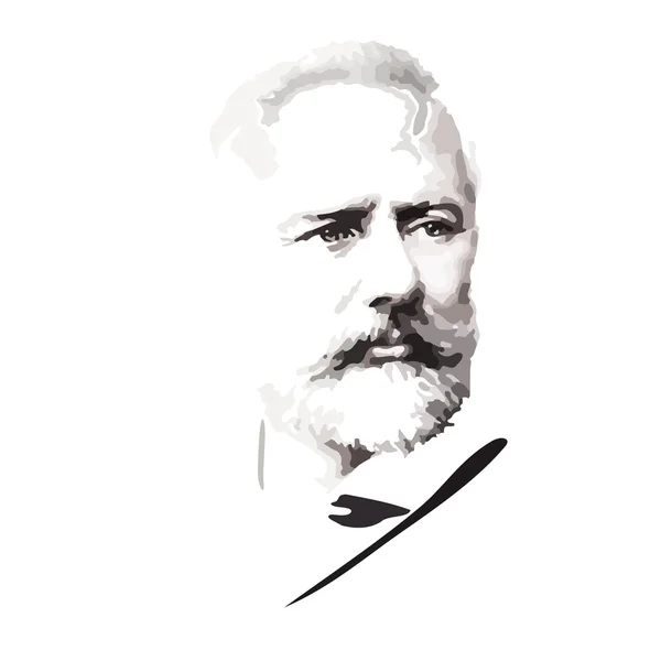 Russian composer Tchaikovsky. — Stock Vector
