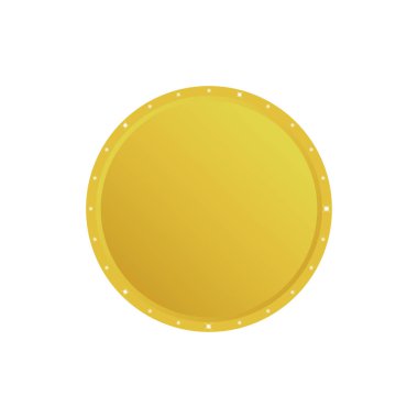 Golden shining circle. Vector illustration