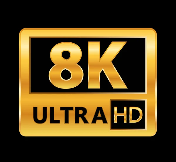 8K ultra hd sign — Stockový vektor