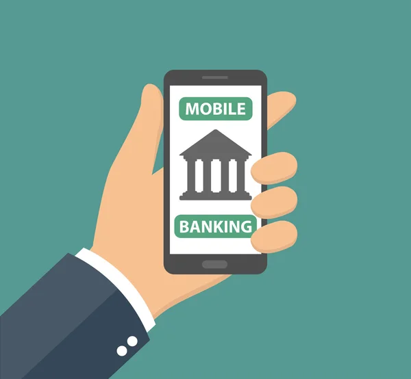 Concept de banque mobile — Image vectorielle