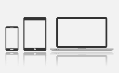 akıllı telefon, tablet ve dizüstü bilgisayar simgesi