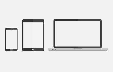 Smartphone tablet and laptop icon