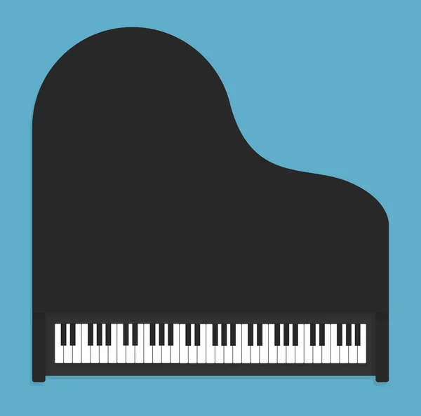 Piano clásico en estilo plano — Vector de stock