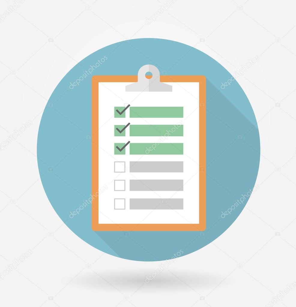 Clipboard with checklist icon
